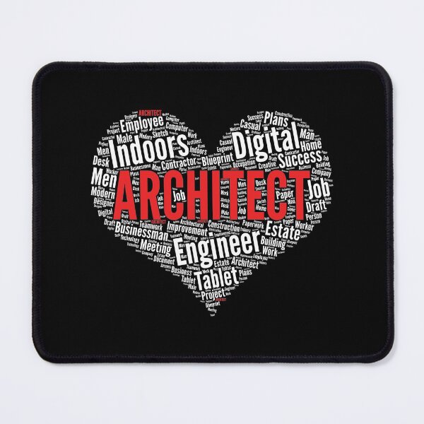 Item preview, Architect Heart Shape Word Cloud Design for architects product designed and sold by theodoros20.