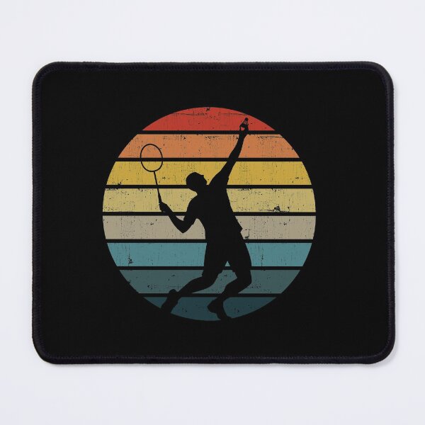 Item preview, Badminton Silhouette On A Distressed Retro Sunset graphic designed and sold by theodoros20.