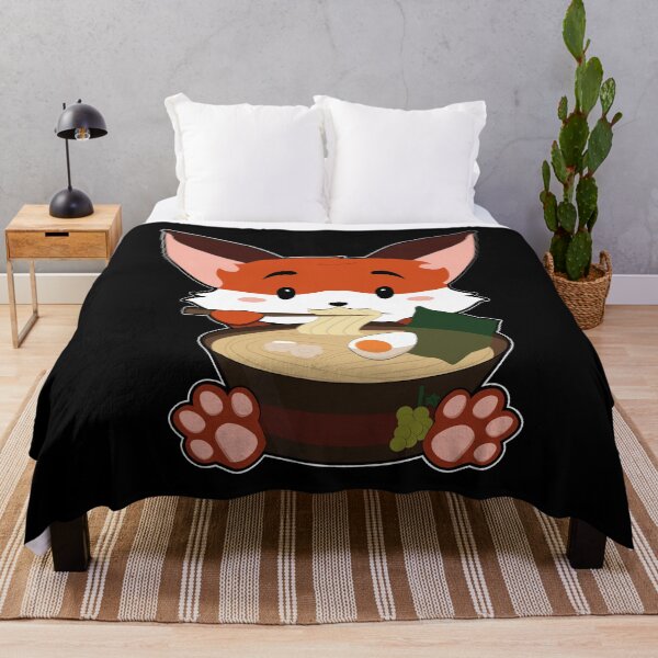 Item preview, Anime Cute Fox Japanese Ramen Noodles Kawaii Gift print designed and sold by theodoros20.