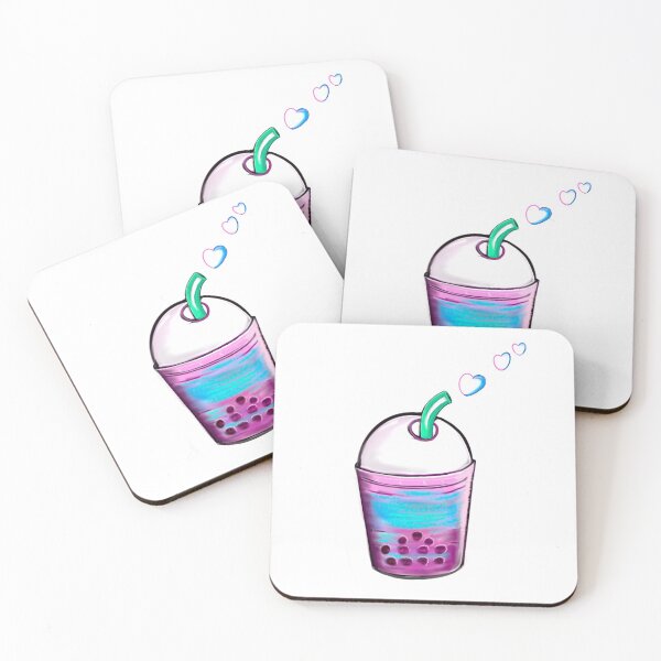 Item preview, Bubble tea - Boba tea with heart shaped bubbles designed and sold by Artonmytee.