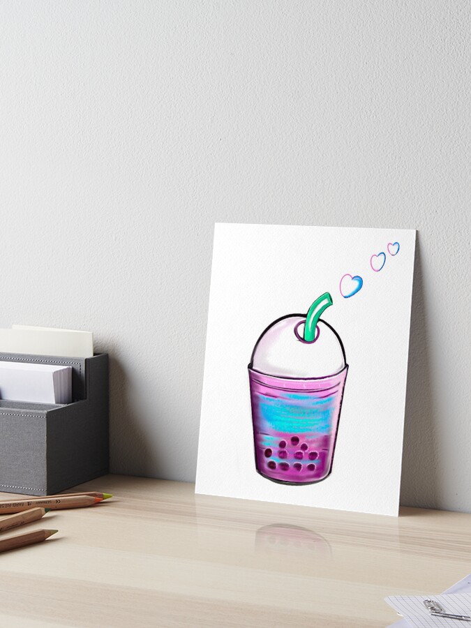 Glass Boba Origami Crane Art Board Print for Sale by heysoleilart