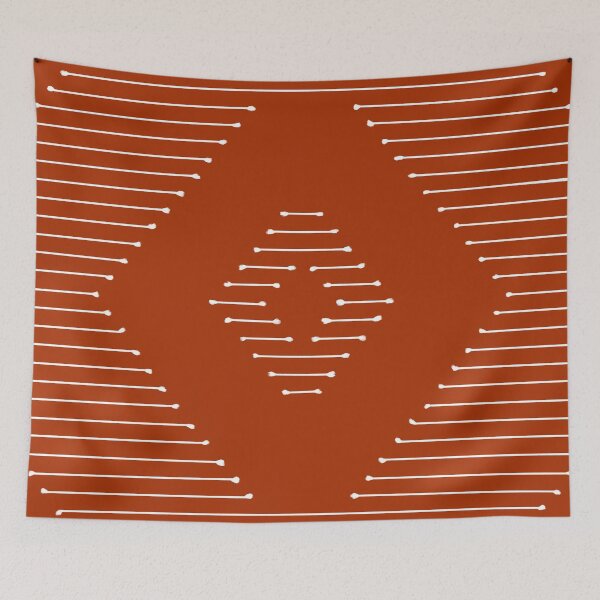 Item preview, Boho Mudcloth lines brown cinnamon designed and sold by Aimio.