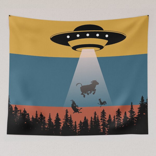 Item preview, Ufo Farm Animals Abduction designed and sold by Blok45.