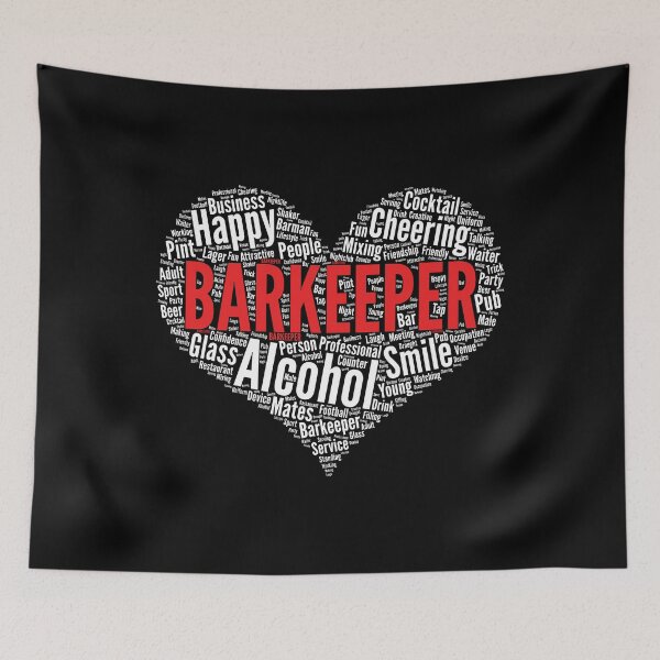 Item preview, Barkeeper Heart Shape Beer Brew Drinking Bar design designed and sold by theodoros20.