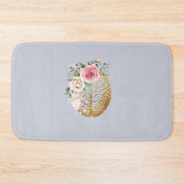 Item preview, Vintage Brain Anatomy with blush peony and roses flowers designed and sold by Lawandmedical.