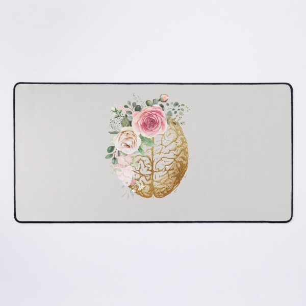 Item preview, Vintage Brain Anatomy with blush peony and roses flowers designed and sold by Lawandmedical.