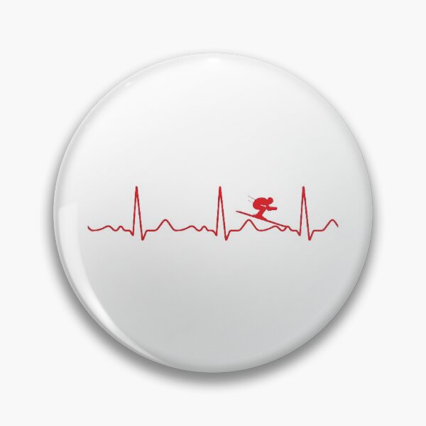 Item preview, Skiing Heartbeat Jumper - Cute Ski Instructor Life designed and sold by print hasan.