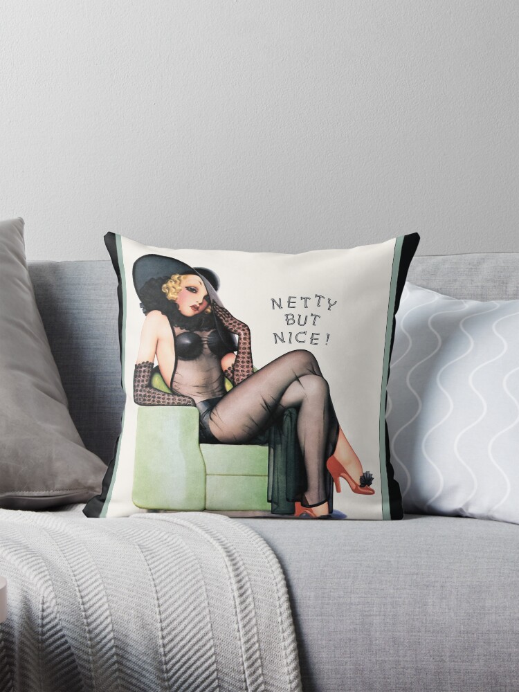Netty But Nice! by Enoch Bolles Classic Xzendor7 Old Masters Reproductions Decorative Art Print Throw Pillow
