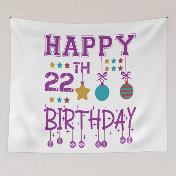 Item preview, Happy 22th birthday designed and sold by Designhub14.