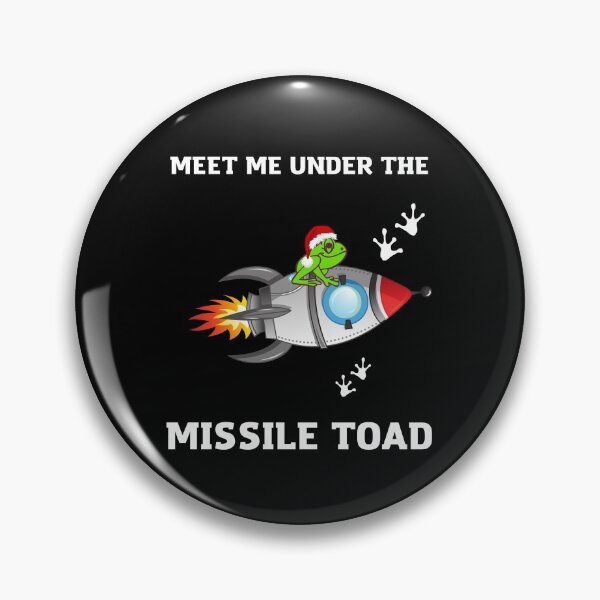 Item preview,  Funny Meet Me Under The Missile Toad Christmas Frog Santa Hat Rocket designed and sold by sichaz.