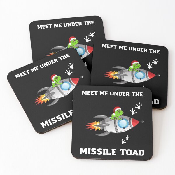 Item preview,  Funny Meet Me Under The Missile Toad Christmas Frog Santa Hat Rocket designed and sold by sichaz.
