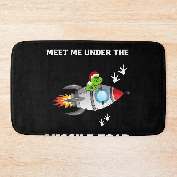 Item preview,  Funny Meet Me Under The Missile Toad Christmas Frog Santa Hat Rocket designed and sold by sichaz.