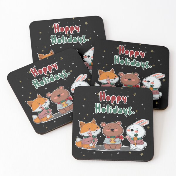 Item preview, Cute Hoppy Holidays Bunny Bear And Fox for Animal Lovers and Pet Owners For Christmas designed and sold by MadrigueraSM-.