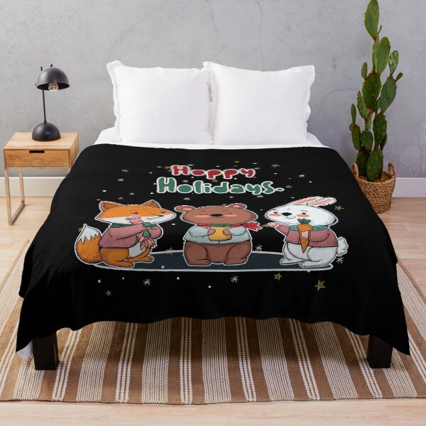 Item preview, Cute Hoppy Holidays Bunny Bear And Fox for Animal Lovers and Pet Owners For Christmas designed and sold by MadrigueraSM-.