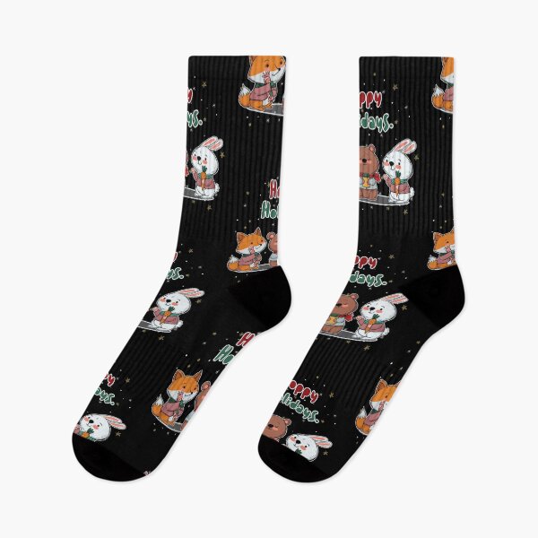 Item preview, Cute Hoppy Holidays Bunny Bear And Fox for Animal Lovers and Pet Owners For Christmas designed and sold by MadrigueraSM-.