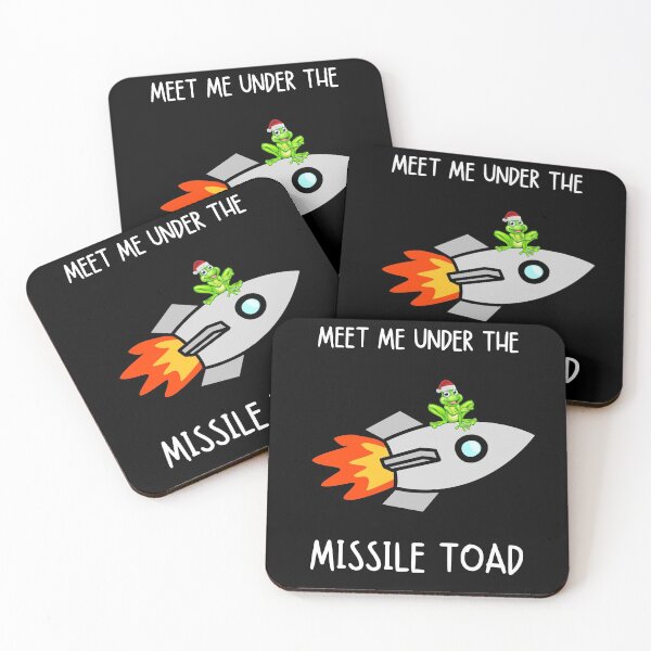 Item preview, Funny Meet Me Under The Missile Toad Christmas Frog Santa Hat Rocket designed and sold by sichaz.