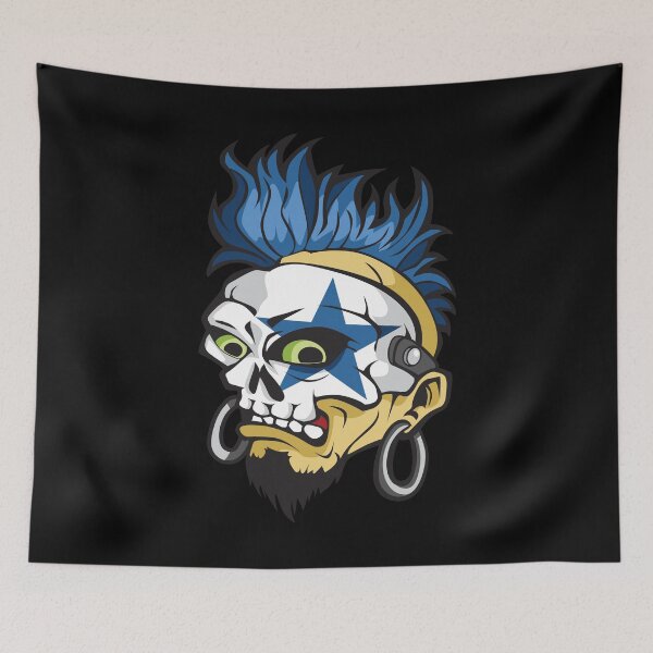 Item preview, Skull Art  Digital Style Punk Skull designed and sold by AEGMEDIA.