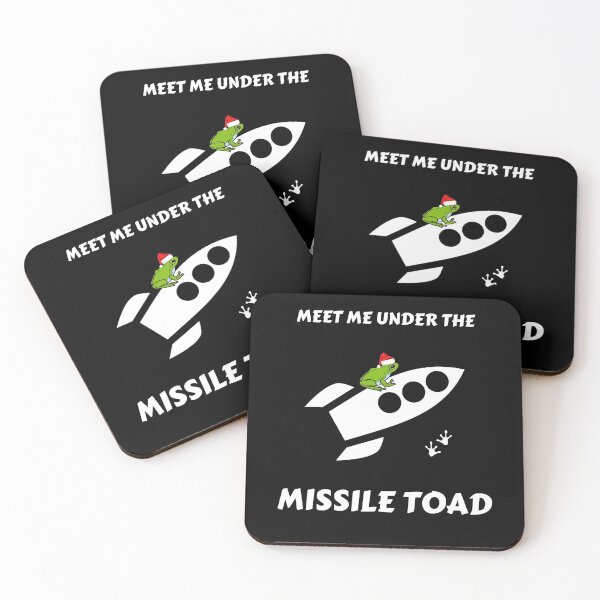 Item preview, Funny Meet Me Under The Missile Toad Christmas Frog Santa Hat Rocket designed and sold by sichaz.