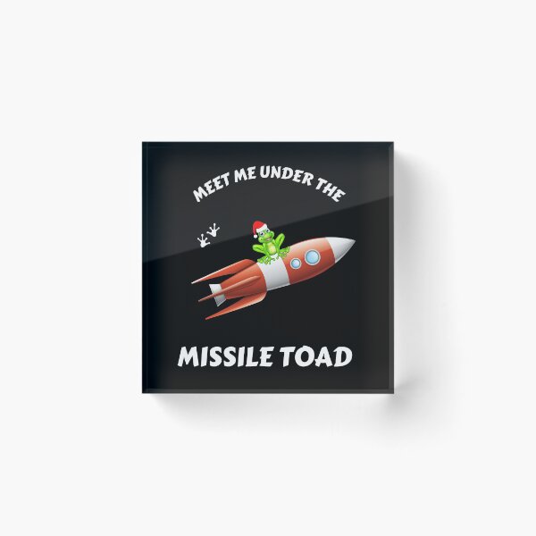 Item preview, Funny Meet Me Under The Missile Toad Christmas Frog Santa Hat Rocket designed and sold by sichaz.