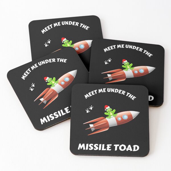 Item preview, Funny Meet Me Under The Missile Toad Christmas Frog Santa Hat Rocket designed and sold by sichaz.