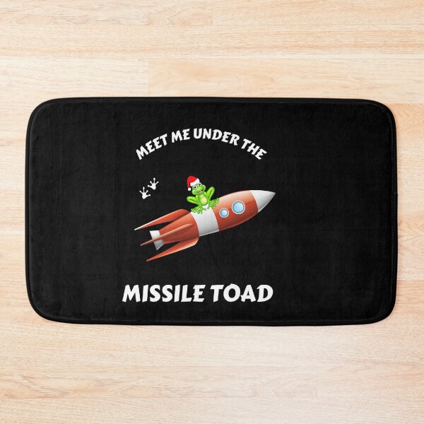 Item preview, Funny Meet Me Under The Missile Toad Christmas Frog Santa Hat Rocket designed and sold by sichaz.