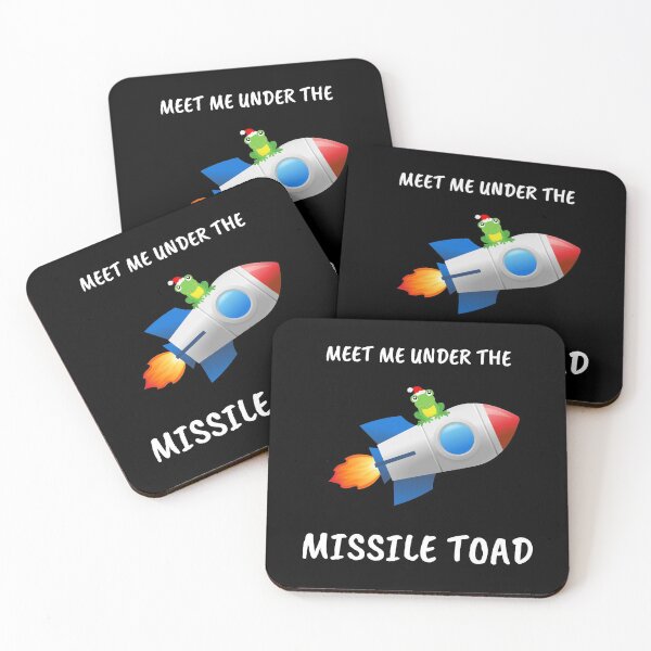 Item preview, Funny Meet Me Under The Missile Toad Christmas Frog Santa Hat Rocket designed and sold by sichaz.