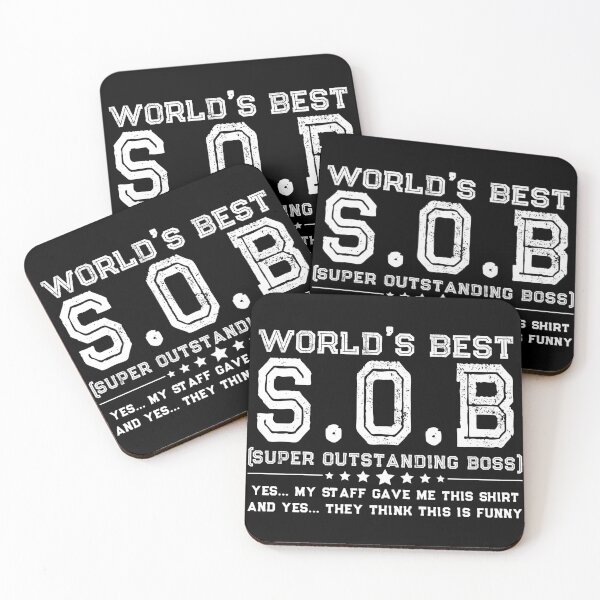 Item preview, World's Best SOB Super Outstanding Boss Funny Colleague designed and sold by ecomdesign.