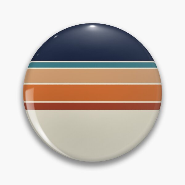 Item preview, Retro Horizontal Stripes Orange Rust Blue designed and sold by MonstersMashU.