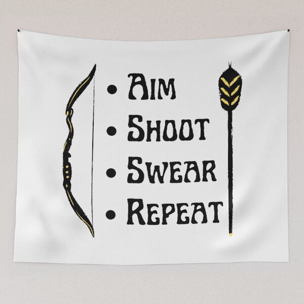 Item preview, Aim Shoot Swear Repeat Funny T-shirt men gift women gift designed and sold by InnovantDesigns.