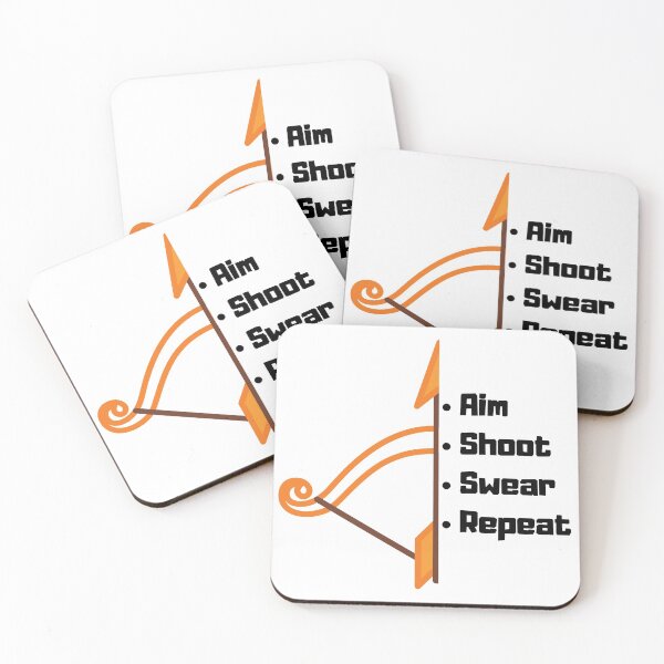Item preview, Aim Shoot Swear Repeat Funny T-shirt men gift women gift designed and sold by InnovantDesigns.