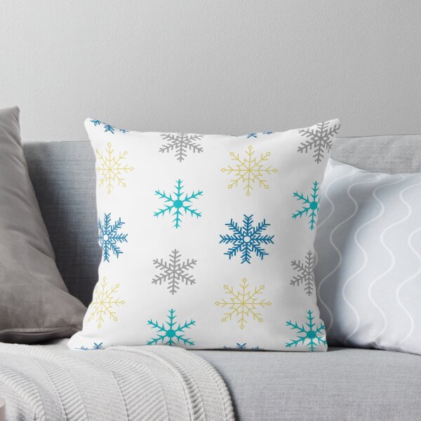 Item preview, Magic Snowflakes Blue White Yellow Christmas 2021 designed and sold by natalisdesign.