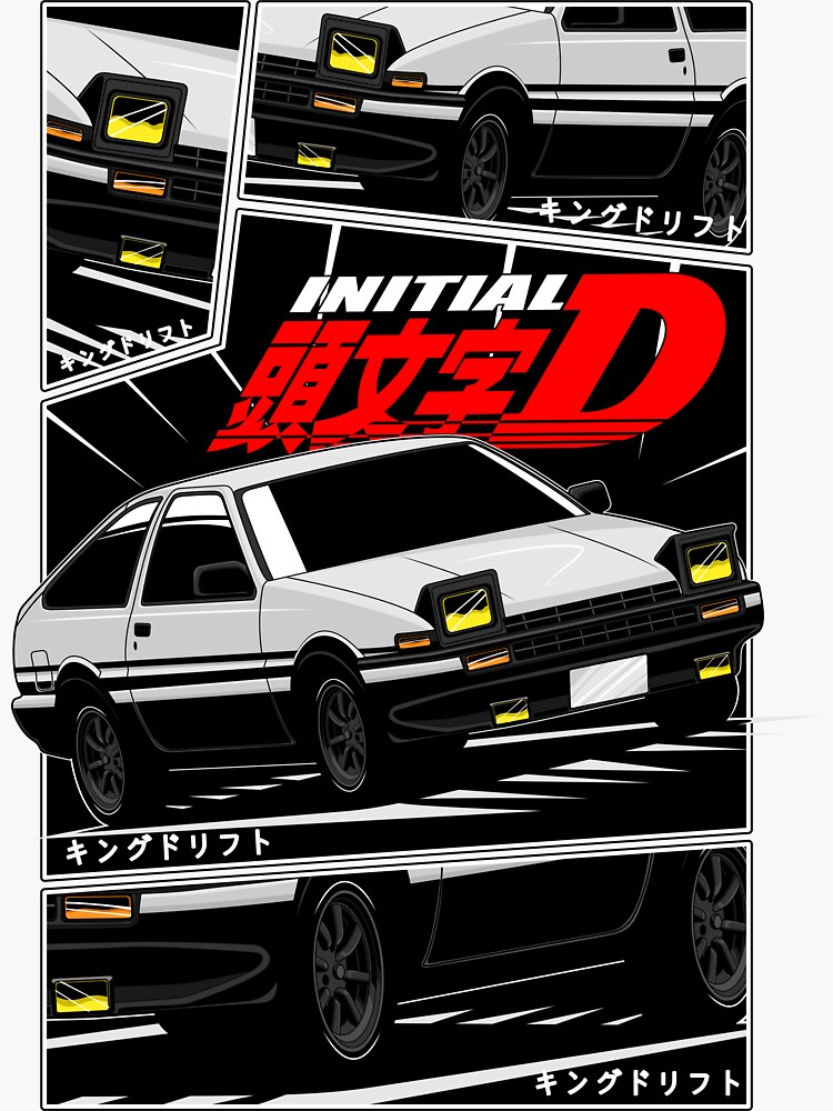 Initial D - AE86 Toyota Trueno Sprinter Sticker for Sale by