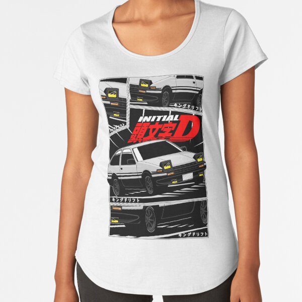 Initial D Ae86 Classic Fire T Shirt Cotton 6XL Initial D Ae86 Fire Epic  Cool Panda Trueno Drift Japan Manga 90s Anime Vintage