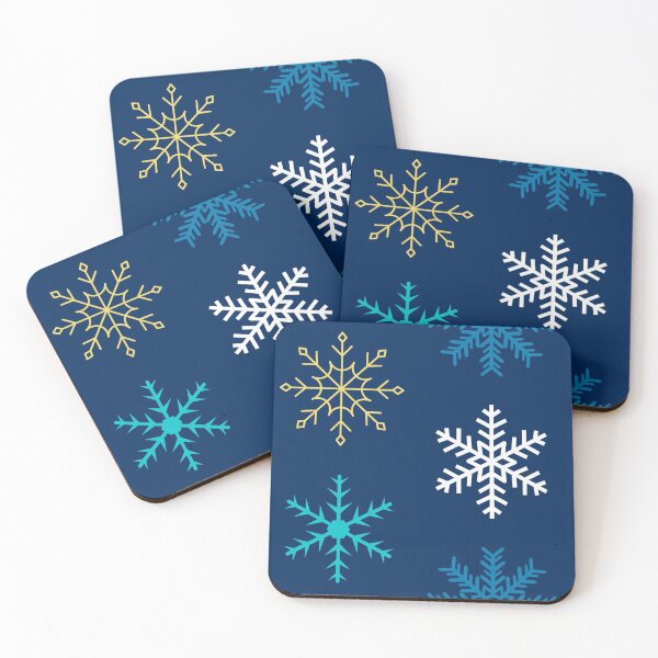Item preview, Magic Snowflakes Navy Blue Christmas 2021 designed and sold by natalisdesign.