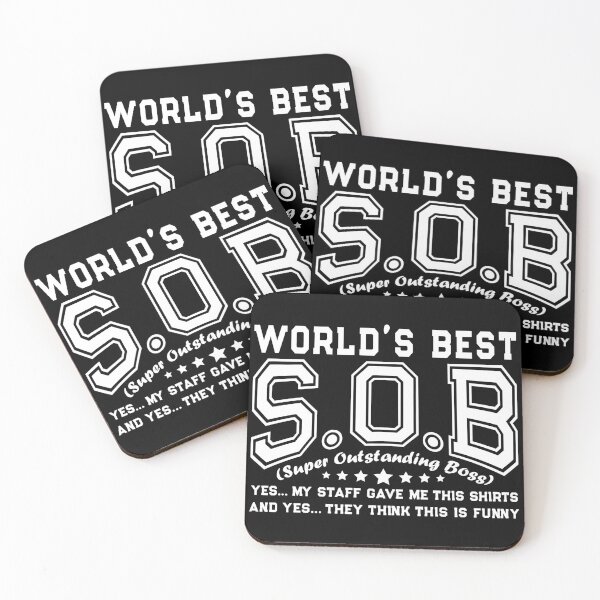 Item preview, World's Best SOB Super Outstanding Boss Funny Colleague designed and sold by ecomdesign.
