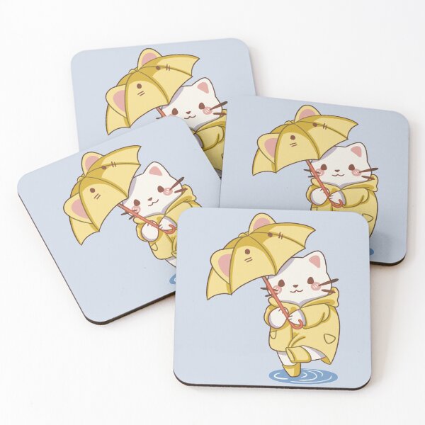 Item preview, Kawaii Raincoat cat designed and sold by Kawaii-Bappa.