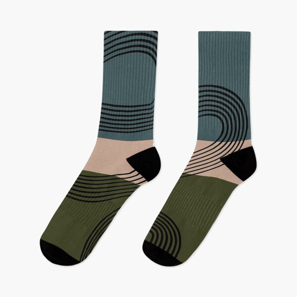 Item preview, Abstract lines color block (dark green-pink) designed and sold by Aimio.