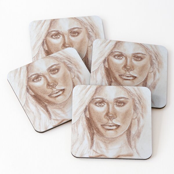 Item preview, Young Woman Portrait Graphics Art by Helen Berk designed and sold by HelenBerkArt.