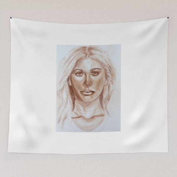 Item preview, Young Woman Portrait Graphics Art by Helen Berk designed and sold by HelenBerkArt.