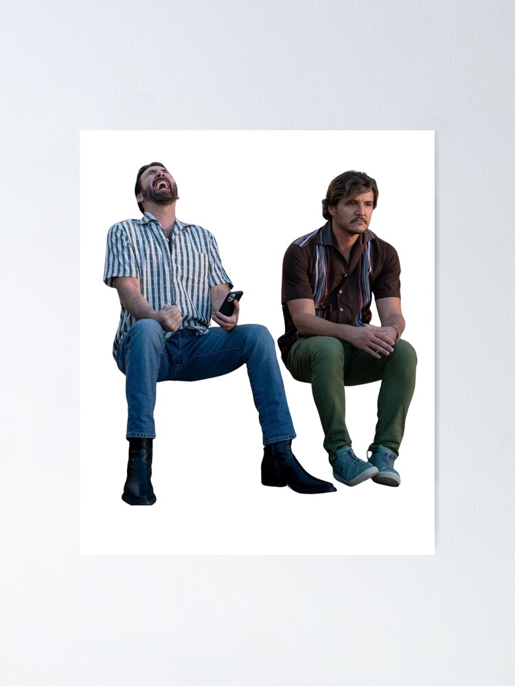 Póster «Nic Cage & Pedro Pascal Happy & Sad Look» de ecdato | Redbubble