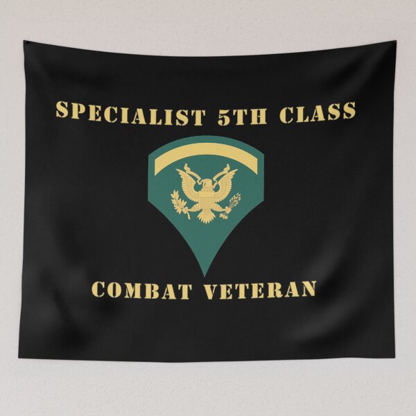 Item preview, Army - Specialist 5th Class - SP5 - Combat Veteran - V1 designed and sold by Military Insignia Products.