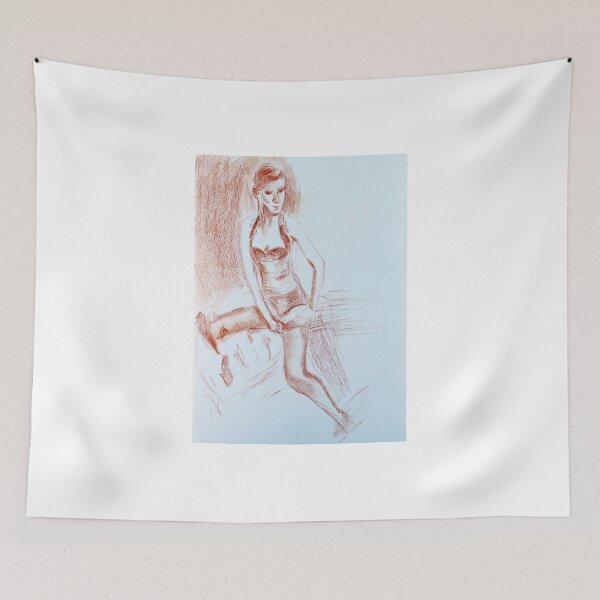 Item preview, Young Woman Portrait Graphics Art by Helen Berk designed and sold by HelenBerkArt.