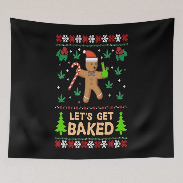 Item preview, Lets Get Baked Cookie Weed Xmas Ugly Christmas Sweater  designed and sold by PartiesbytheBun.
