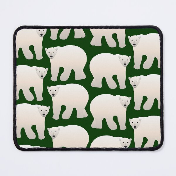 Item preview, Adorable Polar Bear Pattern (green) designed and sold by Davey's Designs.