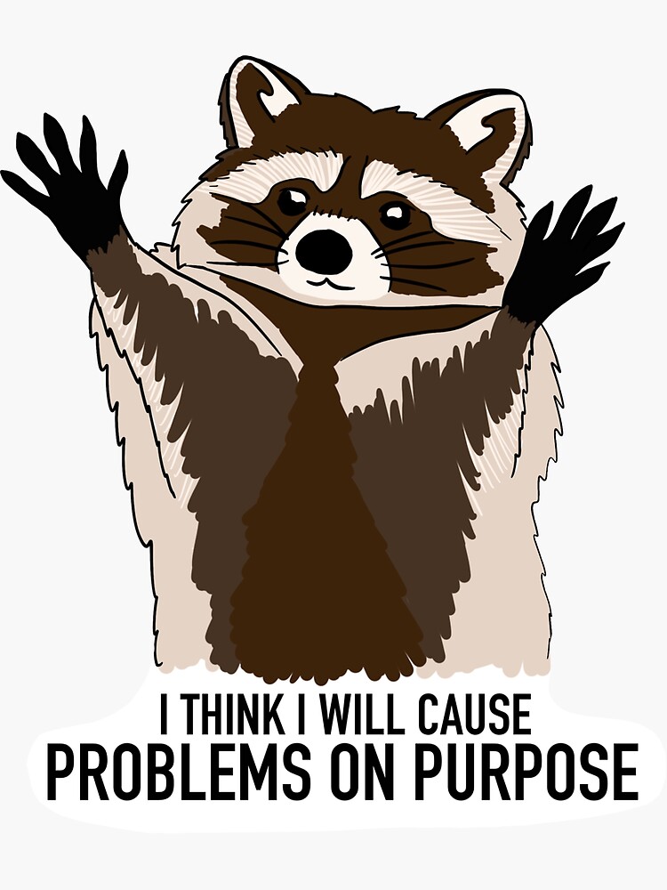 Simply Raccoon Sticker for Sale by RogMont