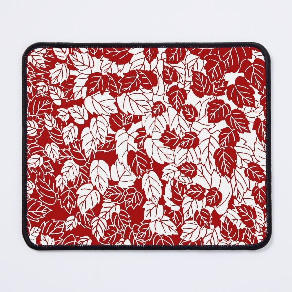 Item preview, Japanese Leaf Print, Dark Red and White designed and sold by Marymarice.
