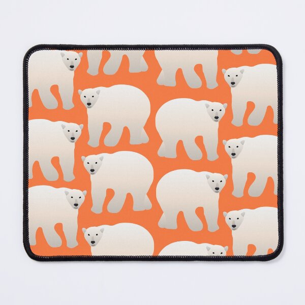 Item preview, Adorable Polar Bear Pattern (orange) designed and sold by Davey's Designs.