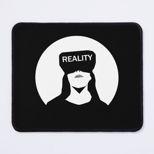 Item preview, reality vr metaverse simple artistic design in white for black products designed and sold by artirio.