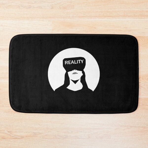 Item preview, reality vr metaverse simple artistic design in white for black products designed and sold by artirio.