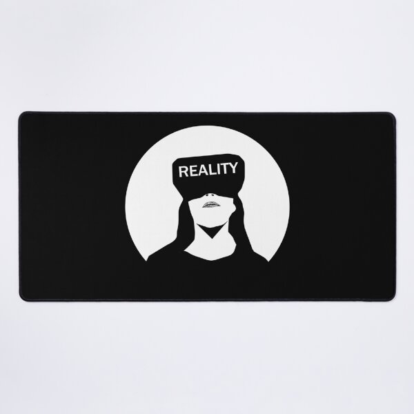 Item preview, reality vr metaverse simple artistic design in white for black products designed and sold by artirio.